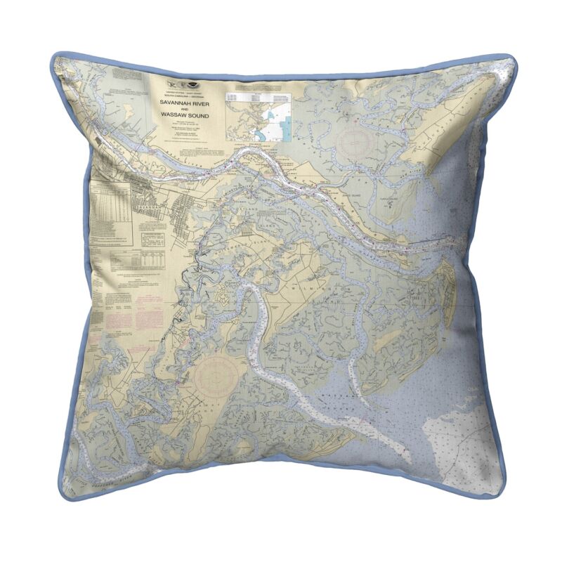 Betsy Drake Savannah River and Wassaw Sound, GA Nautical Map Large Corded