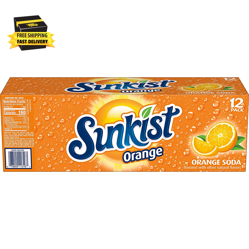 Orange Soda, 12 Fl Oz (Pack of 12) ⭐️⭐️⭐️⭐️⭐️
