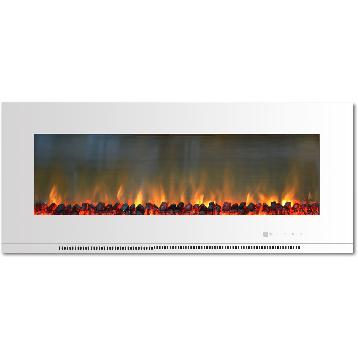 Cambridge Metropolitan 56 Wall Mount Electric Fireplace Heater In