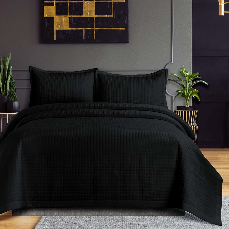 , Three-piece Box Stitch Soft Bedding Set Include