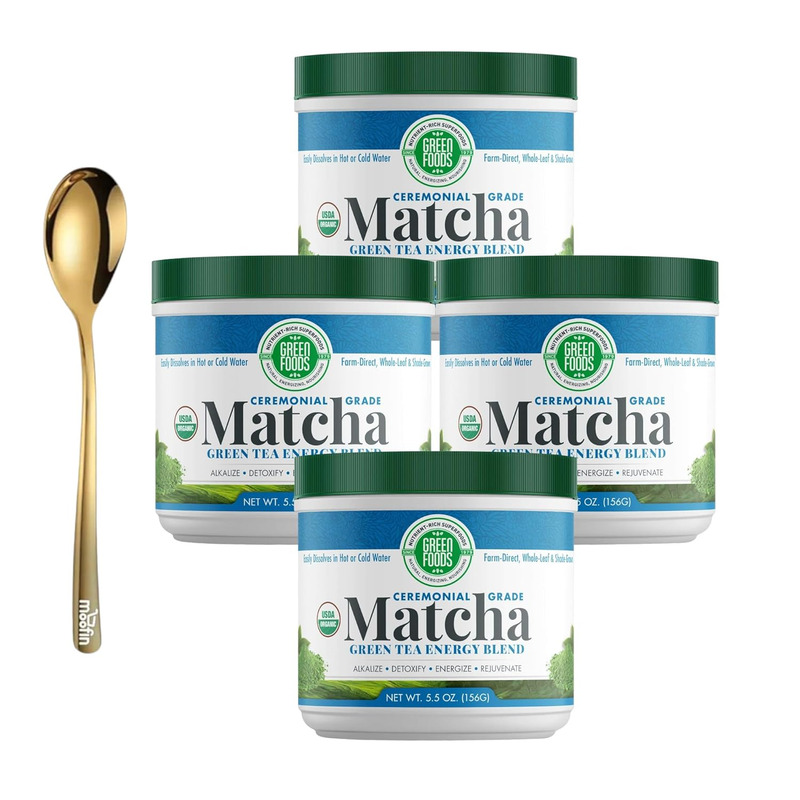 , 5.5 Oz &ndash;matcha Tea Powder With  Golden Ss Spoon &ndash;