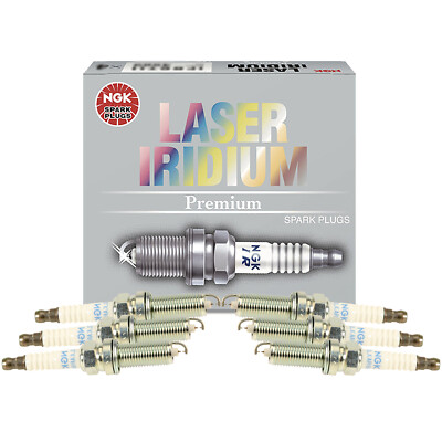 For Set of 6 Spark Plugs Iridium-Platinum Resistor DILKAR8A8 for Nissan GT-R