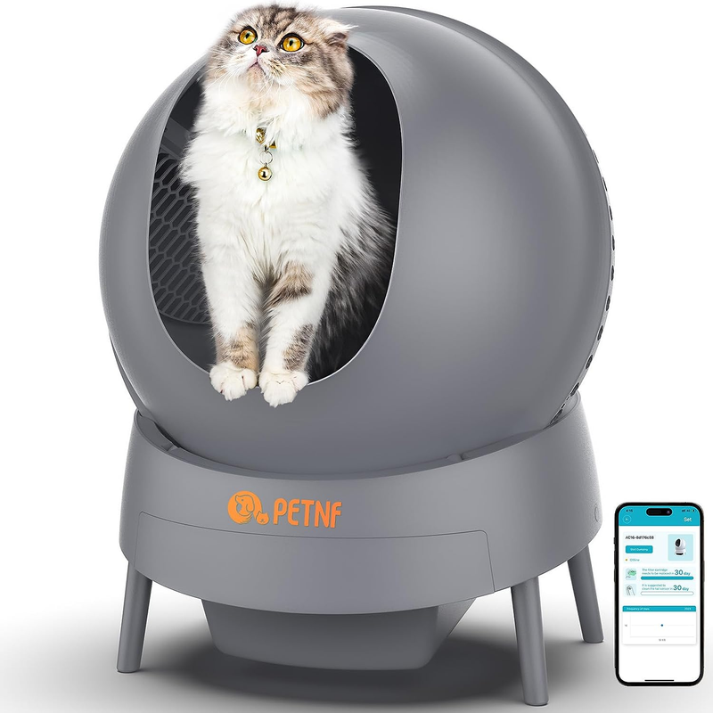 Self Cleaning Cat Litter Box with App Remote Control,Automatic Cat Litter Box fo
