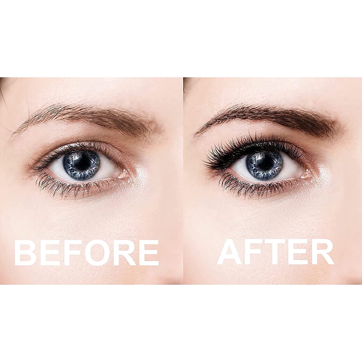 Eyebrow Extensions Kit with 4-Colors Mink Eyebrows Trays & Tweezer and Brow Glue