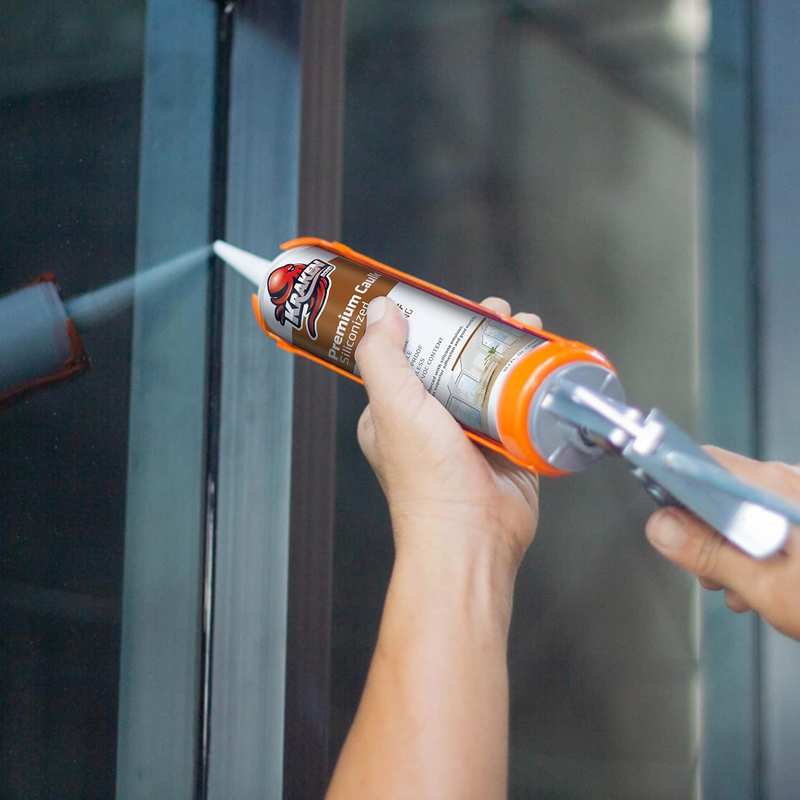 Paintable Caulk White - (12X10.1 Fl. Oz.) Premium Acrylic Latex Sealant for Trim