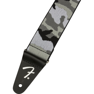 Fender WeighLess 2-Inch Gray Camo Guitar or Bass Strap