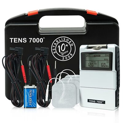 TENS 7000 Digital TENS Unit with Accessories - TENS Unit Muscle Stimulator for B