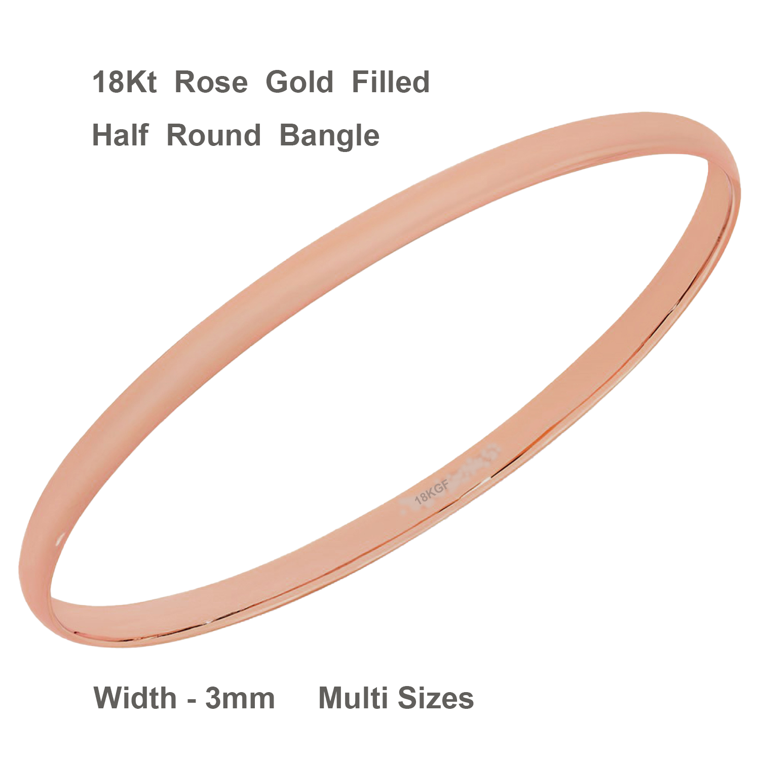 9ct Silver Filled 3mm Full Round Bangle 9ct Silver Filled 3mm Full Round Bangle