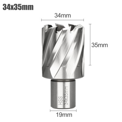 6-60mm HSS Annular Cutter Magnetic Drill Bit Weldon Shank Cutting Depth 35/55mm