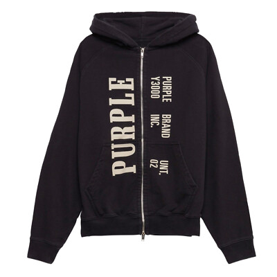 トップス REVENGE GALLERY WHITE-PURPLE ZIP HODDIE Revenge Contrast Embroidered Zip Up Purple/White | Parallel
