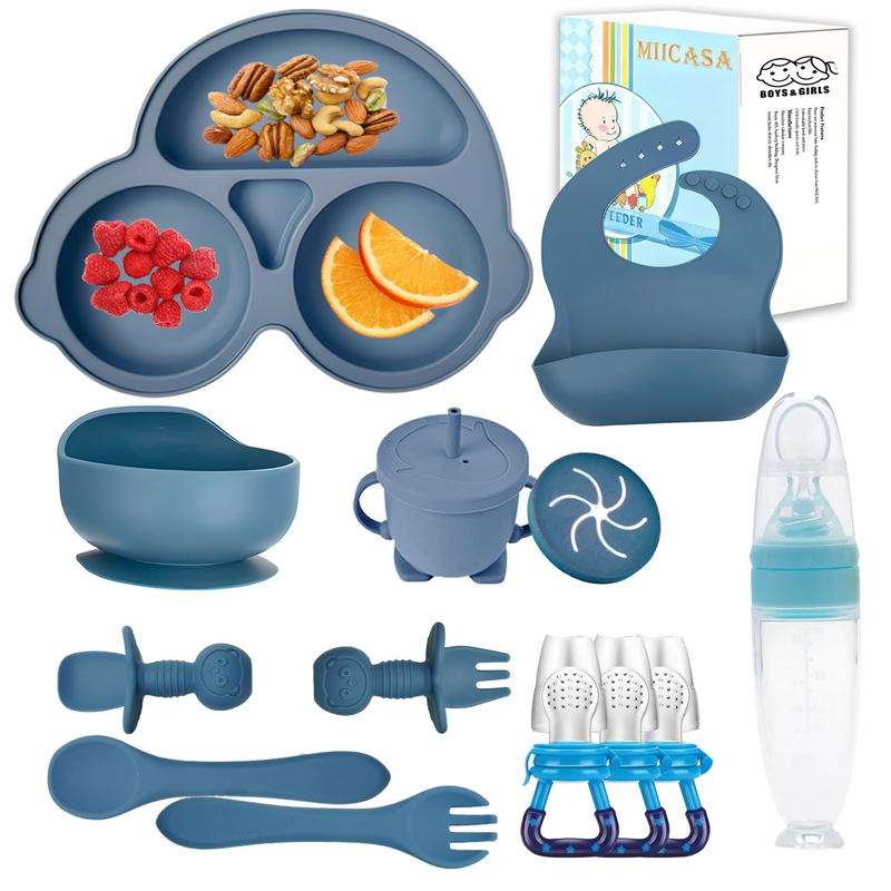 Silicone Baby Feeding Set, Baby Led Weaning Supplies Kit with ...