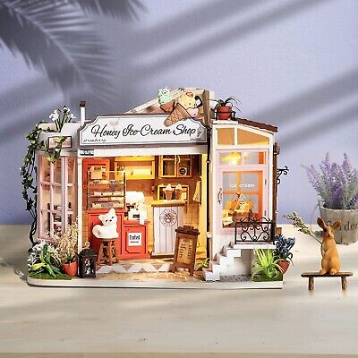 Rolife DIY Dollhouse Miniature With LED Furniture Doll House Wooden Kit Kid Gift