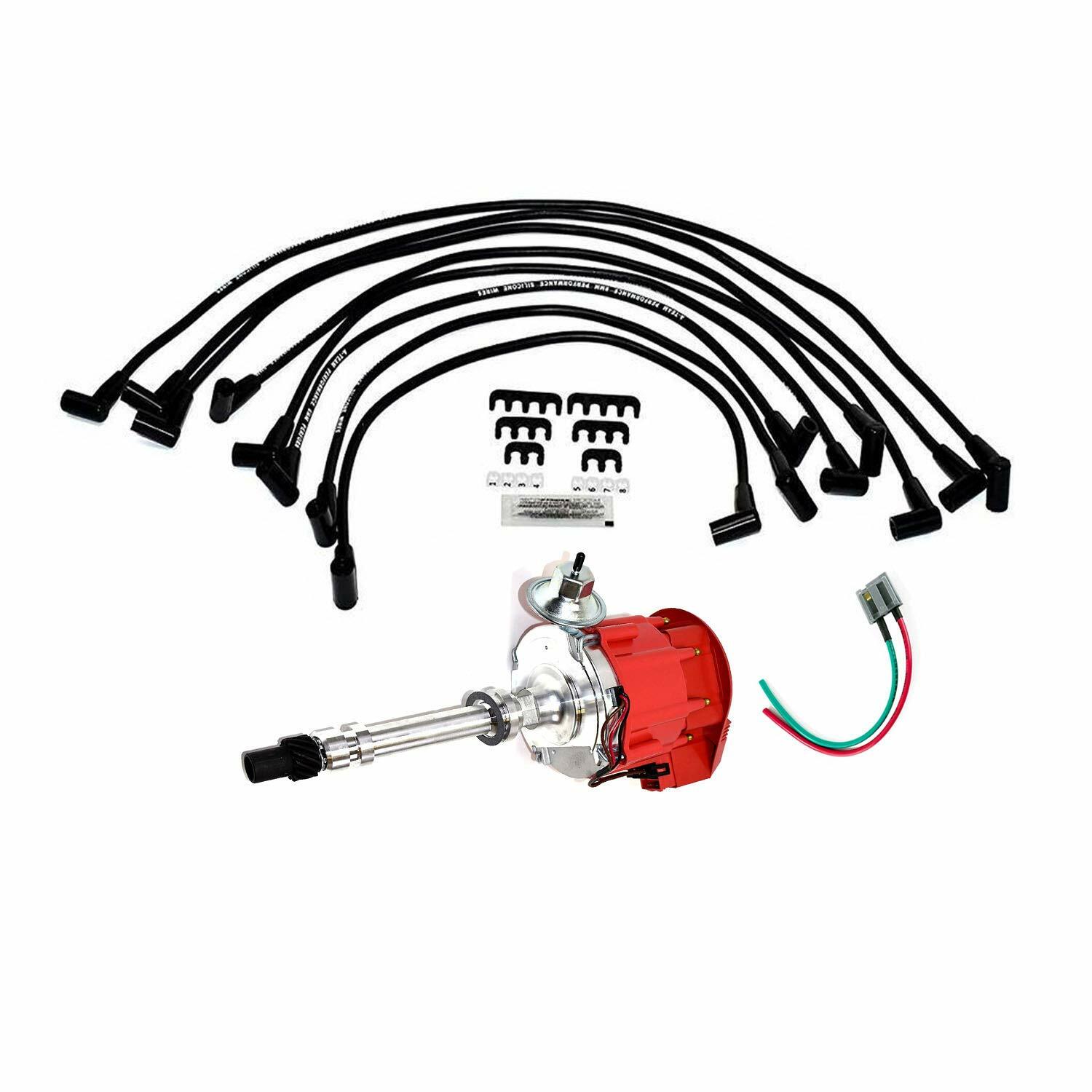 SBC Chevy 283 329 350 383 HEI Distributor & 8mm SPARK PLUG WIRES eBay