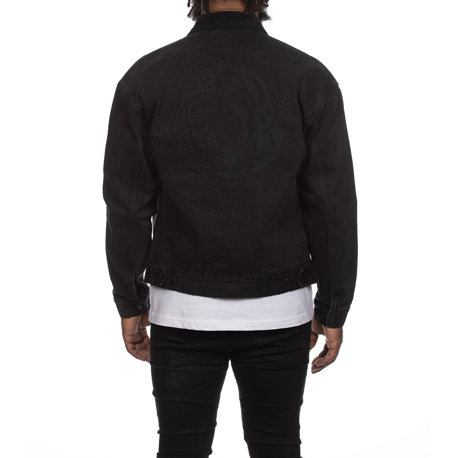Pre-owned Billionaire Boys Club Clothing Jacket Bb Mind Men Denim Black Jacket 841-7403