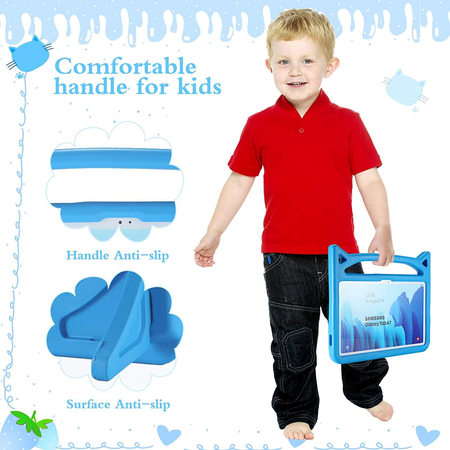 Case For Samsung Galaxy Tab A9 Plus/A9+ 5G/Tab A7 Kids Shockproof Cover / Glass