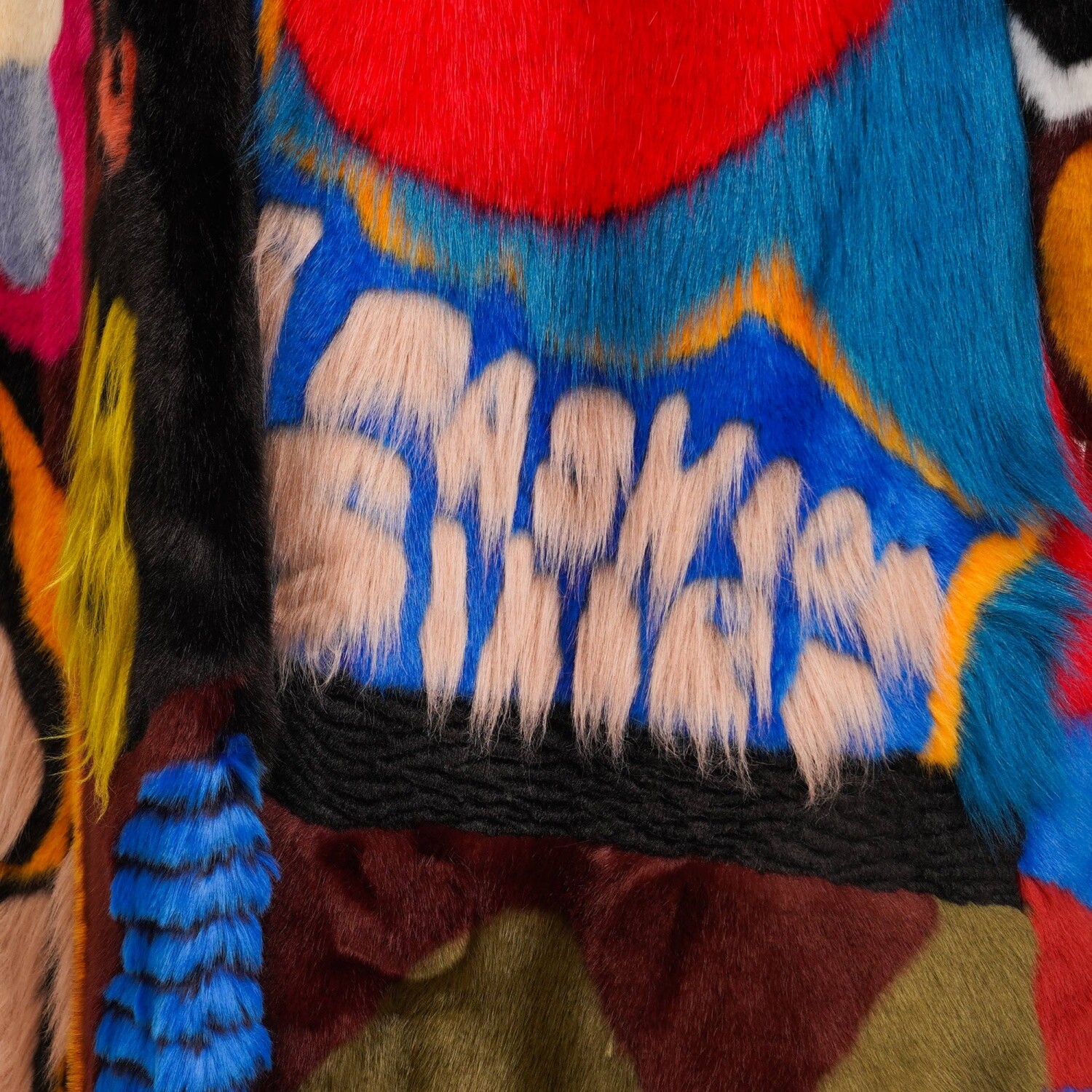 DOLCE & GABBANA DOLCE & GABBANA KUNSTPELZ DG QUEEN KRONE DEVOTION MANTEL PINK SCHWARZ ROT 13191