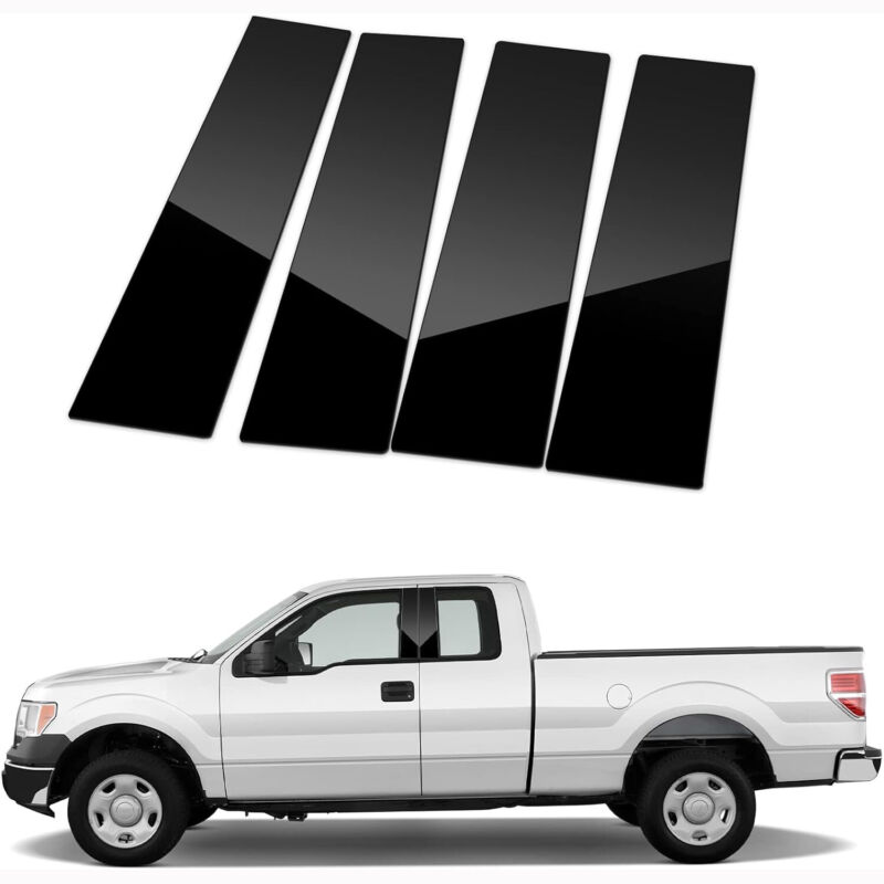 4pcs For 2004-2014 Ford F-150 Extended/Super Cab Crew Pillar Post Trim Us Stock