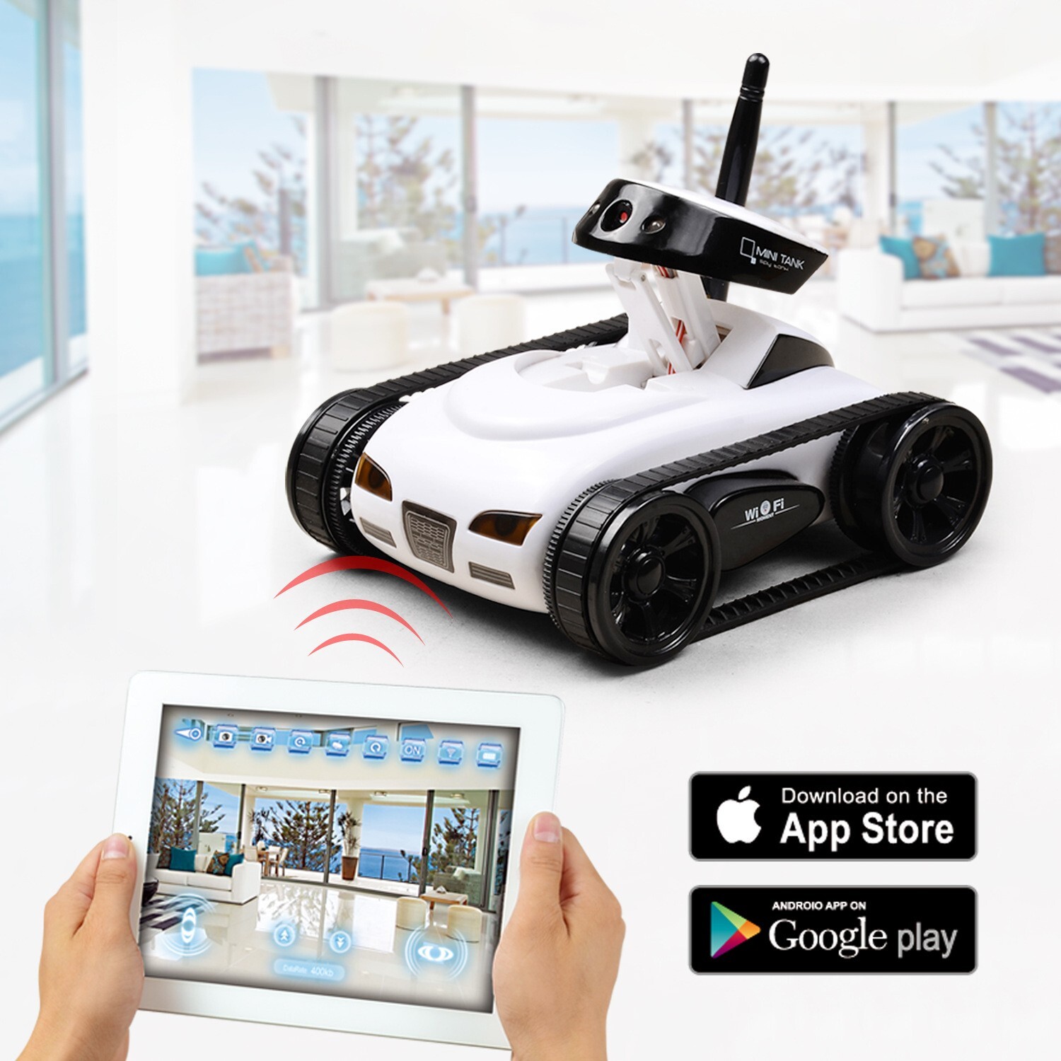 Mini Spy Tank W Wifi Fpv Camera Rc Crawler Tank APP Radio