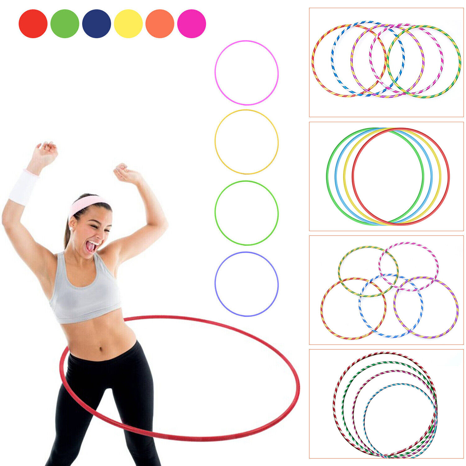Large Multi Hula Hoops Children s Fitness Exercise Adult Plastic Hoola Hoop UK eBay