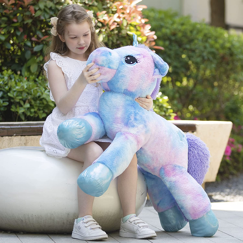 Giant Unicorn Stuffed Animal Soft Unicorn Plush Pillow Large Stuffed Unicorn Gif