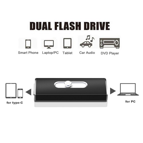 32G 64G 128G Type C USB 3.0 Flash Drive OTG Memory Stick Pen Drive 2-in-1 U Disk
