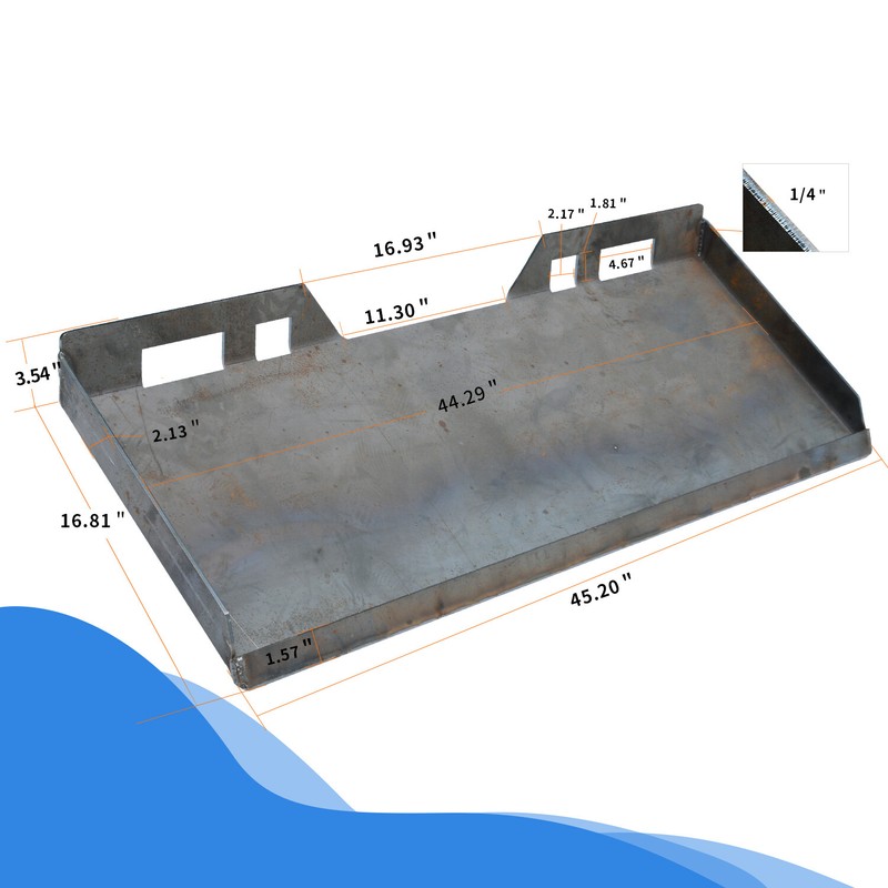 front loader bucket mount plate
