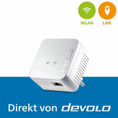 devolo dLAN 550 WiFi, 1 Powerline Adapter, WLAN Verstärker 500 Mbps
