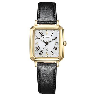Pre-owned Citizen Xc Es9502-12a Hikari Collection Titanium Eco-drive Radio Solar Watch