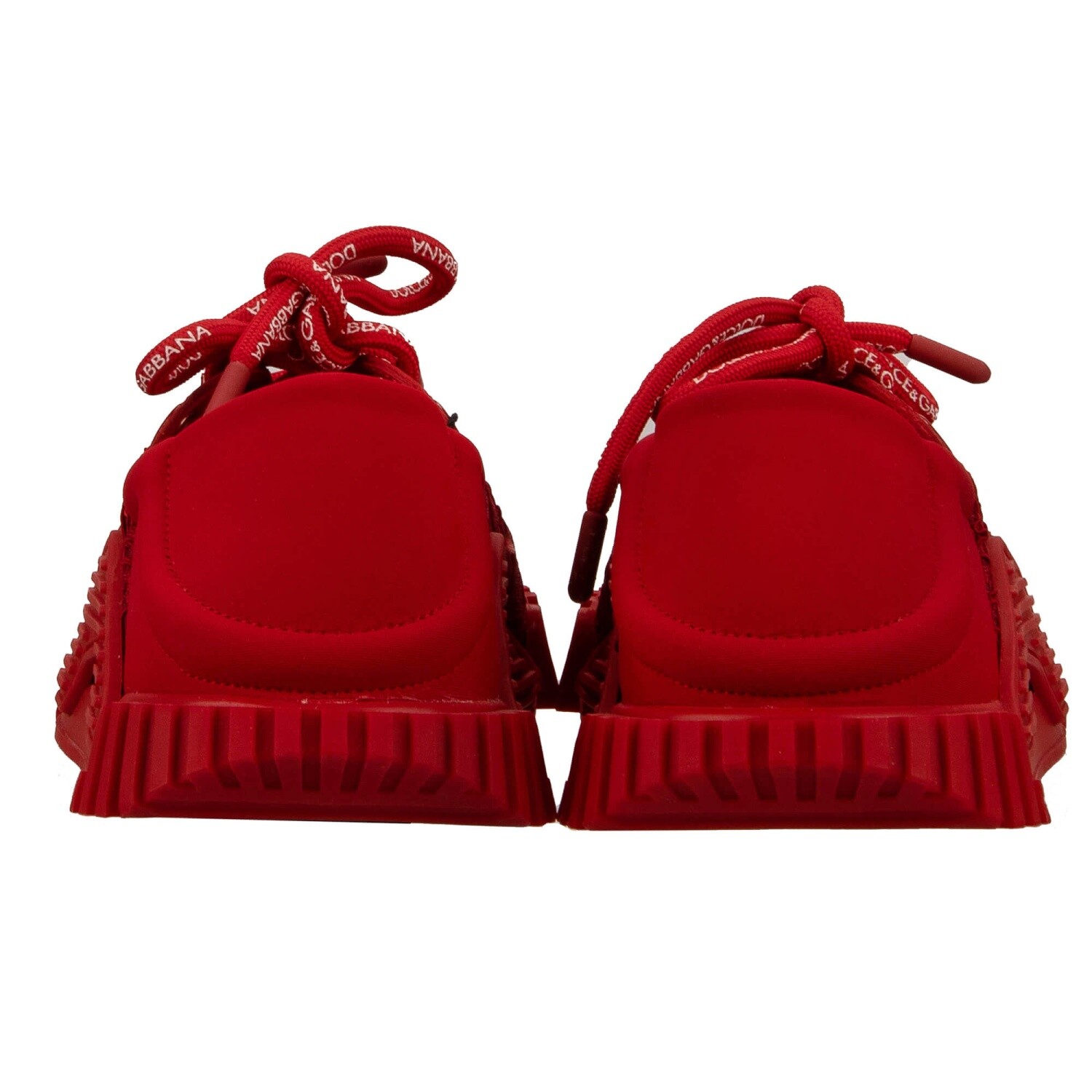 Pre-owned Dolce & Gabbana Women Dg Logo Taormina Lace Sneaker Shoes Ns1 Red