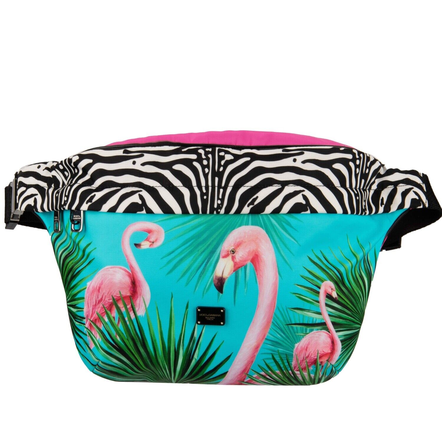 Dolce & Gabbana X Dj Khaled Сумка-клатч через плечо Flamingo Zebra Blue 11380