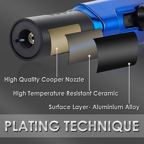 Windproof Torch Cigar Lighters Adjustable Butane Flame Refillable for Cooking