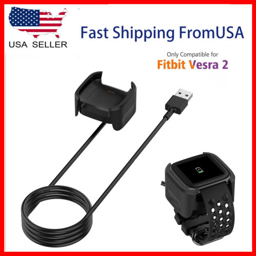For Fitbit Versa 2 Smart Watch USB Charging Cable Power Charger cable 