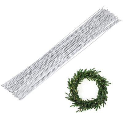 50Pcs Floral Wire White, 18 Gauge Flower Wire Sticks, Floral Supplies 14 Inches 