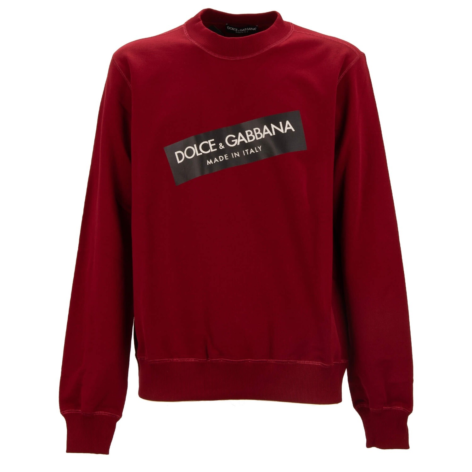 Хлопчатобумажный свитер с нашивкой с логотипом Dolce & Gabbana Dg Красный черный 52 L 13475