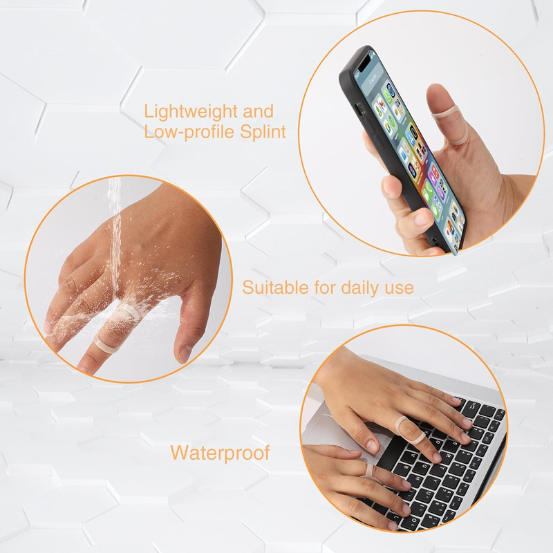 Oval Finger Splints, 5PCS Oval Trigger Finger Splint for Size 6,7,8,9,10