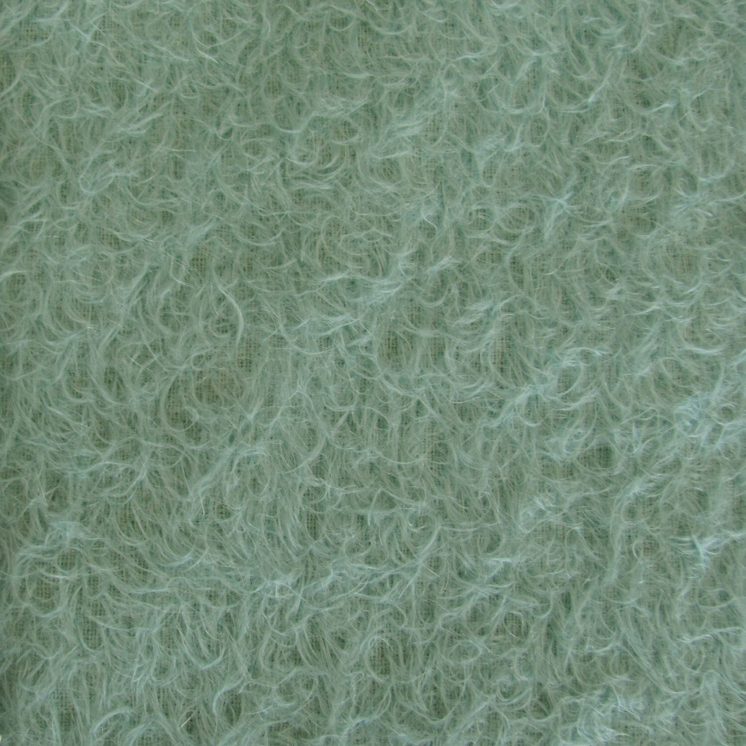 1/4 yd 300S/CM Teal INTERCAL 1/2" Ultra-Sparse Curly Matted Mohair Plush Fabric