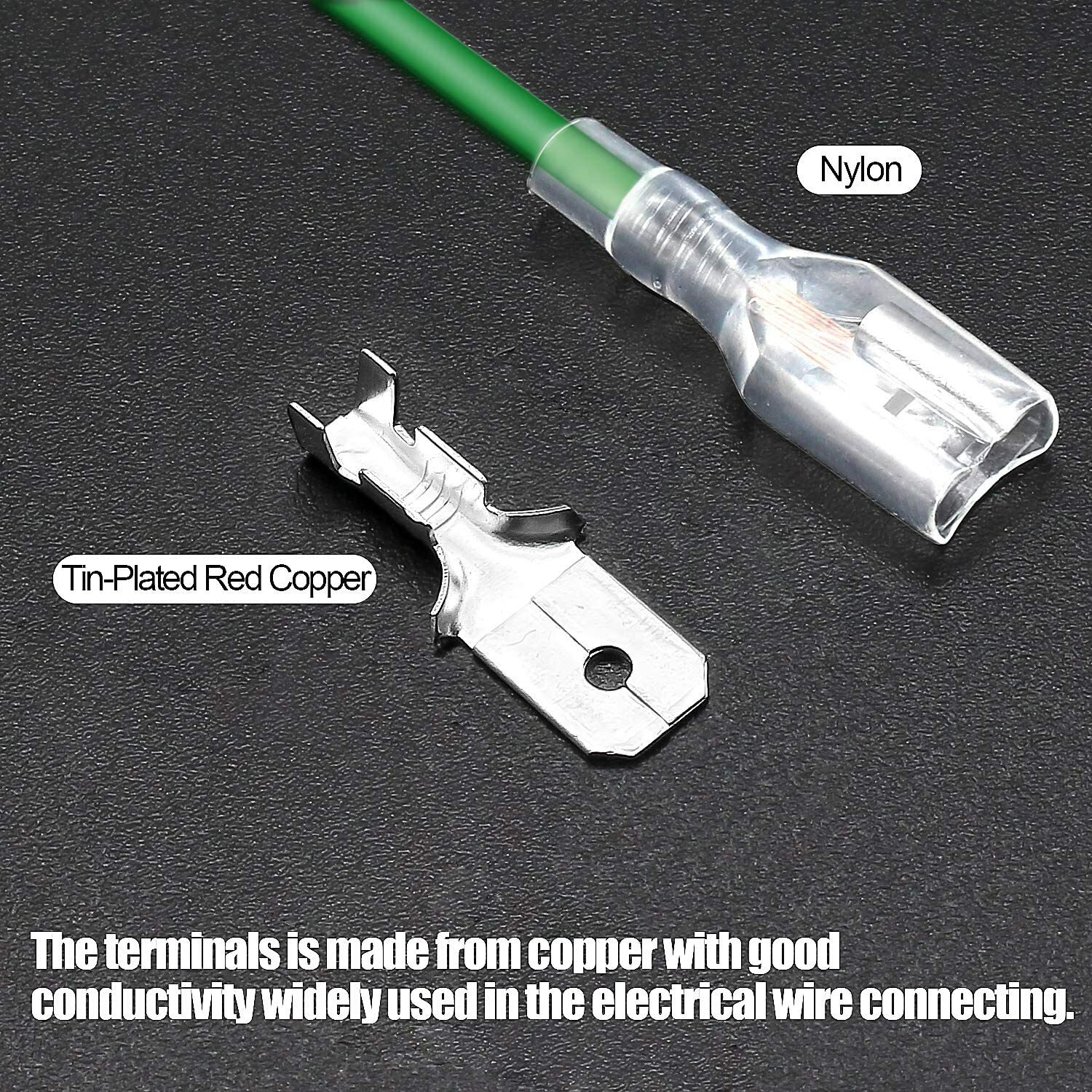 300x Assorted Insulated Electrical Wire Terminal Spade Crimp Connectors