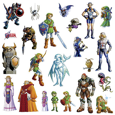 23 New THE LEGEND OF ZELDA WALL DECALS Kids Game Room Stickers Bedroom Decor