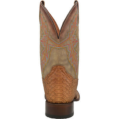 Pre-owned Dan Post Dry Gulch Python Leather Boot Dp3996 In Brown