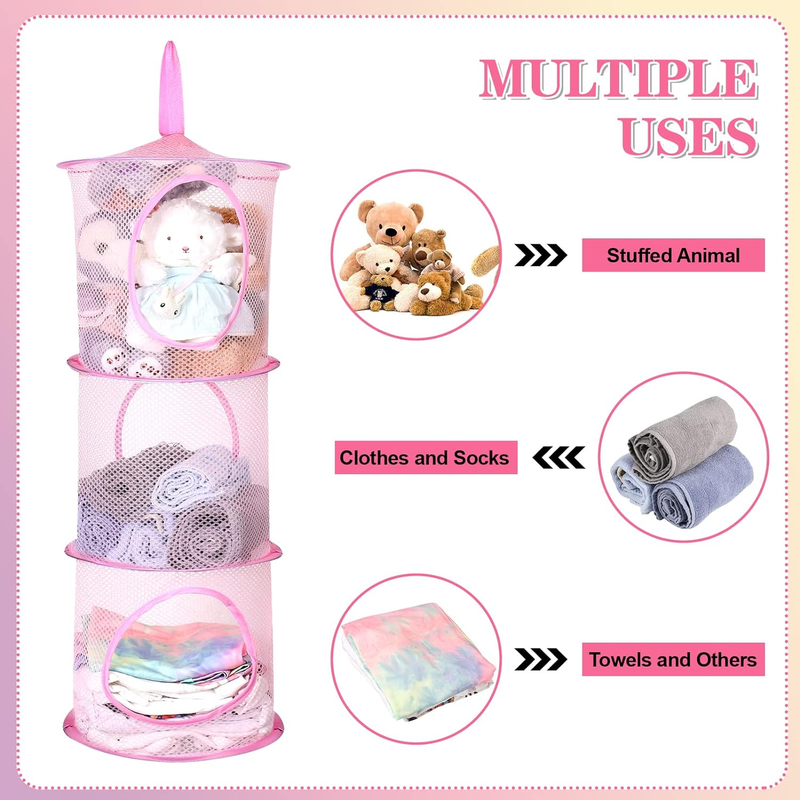 2Pcs 75 * 26Cm Stuffed Animal Storage Hanging Mesh Stuffed Animal Net or Hammock