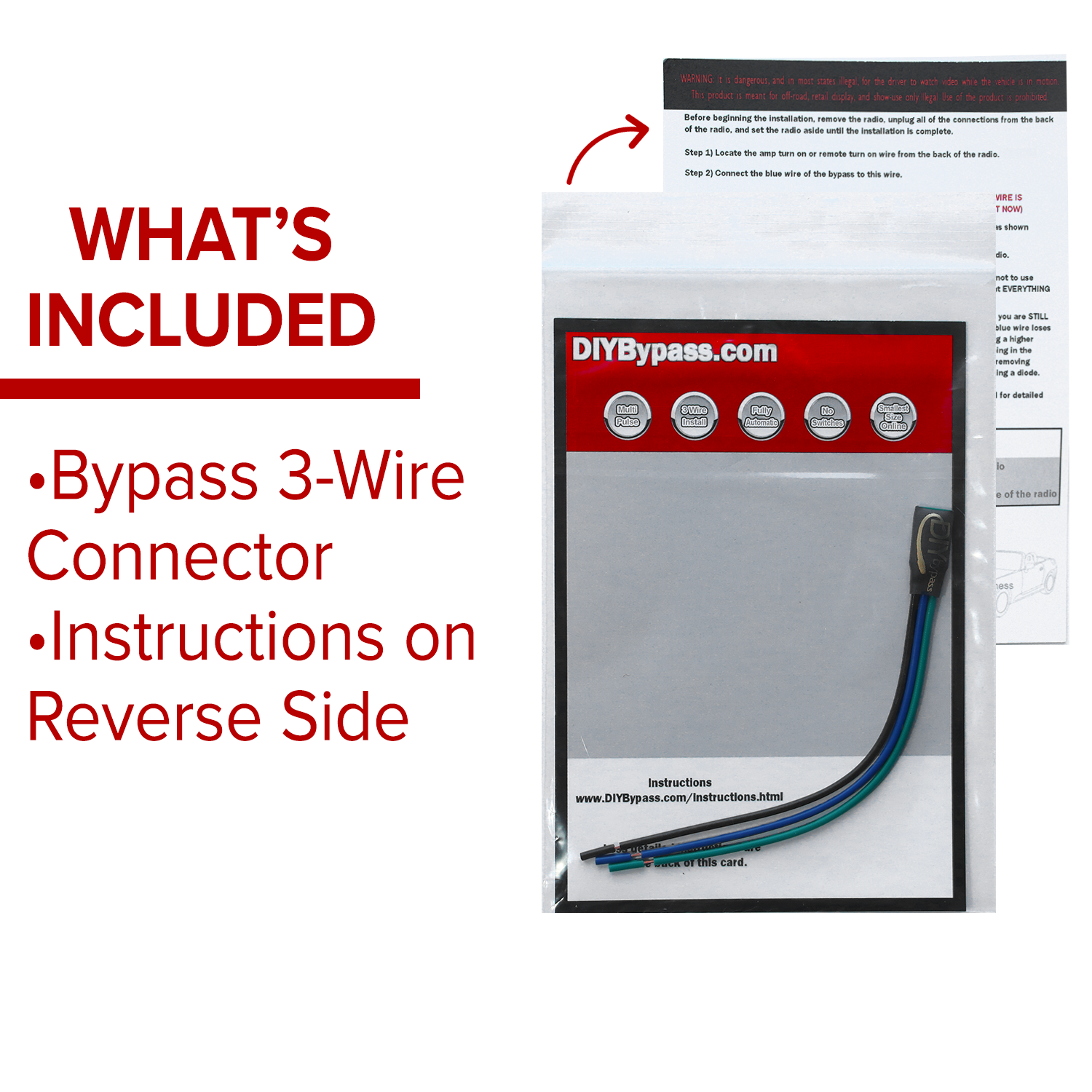 DIYBypass for Pioneer AVH AVH-P AVH-X AVH-BT AVH-NEX DVH MVH AVH-180DVD