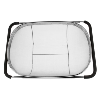 Over The Sink Stainless Steel Oval Fine Mesh Colander Strainer Expandable Handle