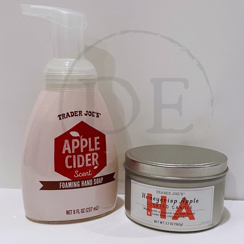 Trader Joes Set of Honeycrisp Apple Candle and Apple Cider F