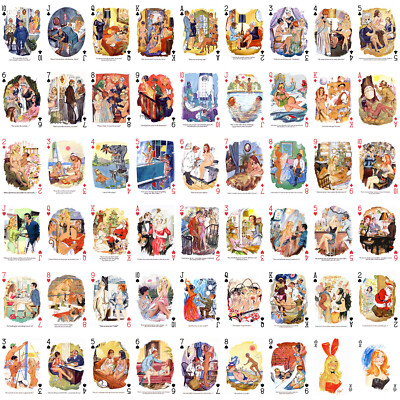 Playing Cards (Poker Deck 54 Cards) Vintage Retro Sexy Adult Comics by Sneyd 085