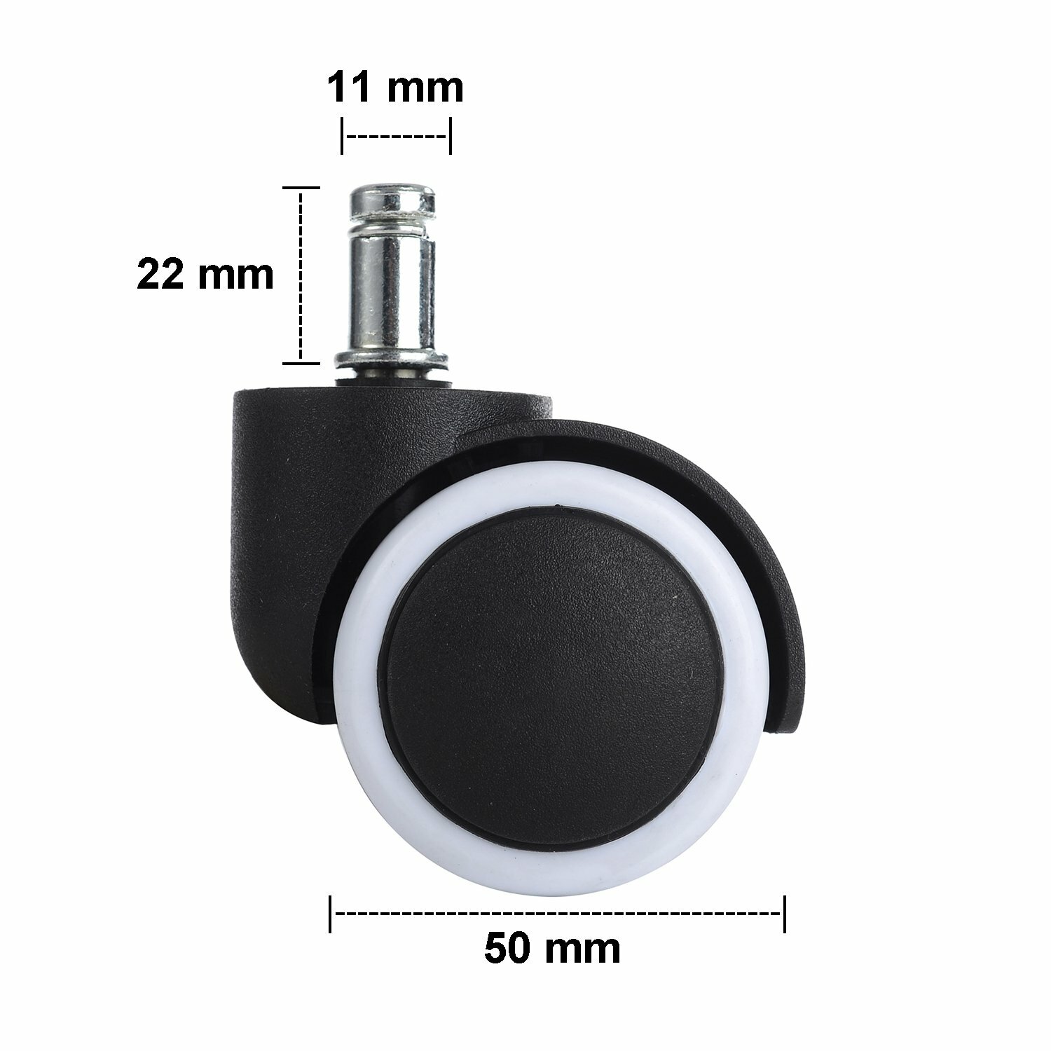 5x Rollen für Bürostuhl Caster Wheels für Schreibtisch Stuhl Gummi Ersatz Räder
