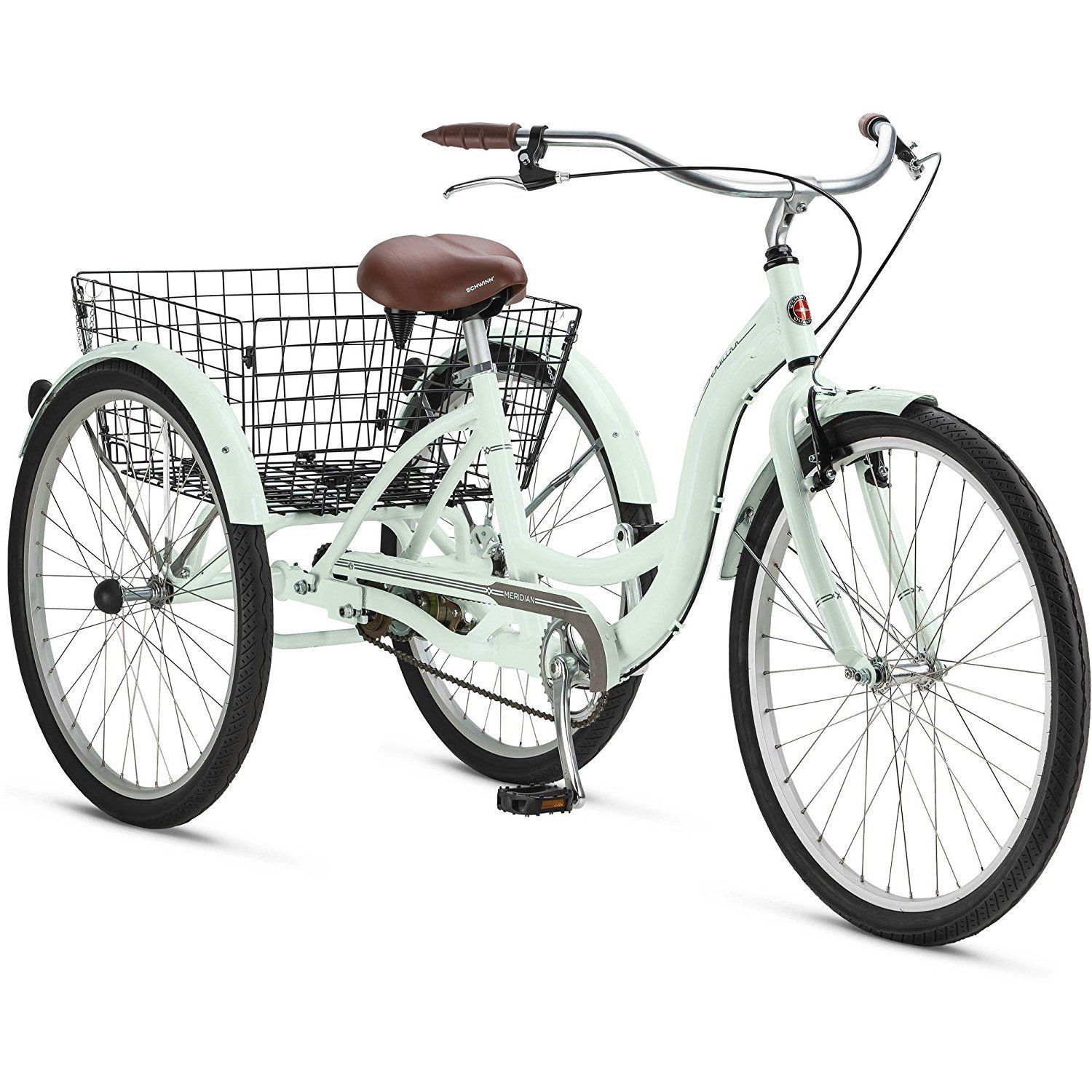 Schwinn Meridian 26" Adult Tricycle 3 Wheel Bikes Adult Bicycles Basket Trike