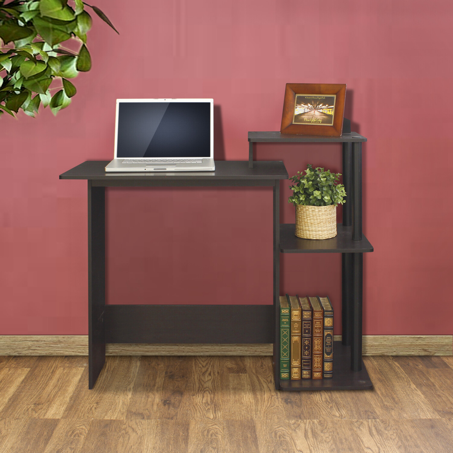 Furinno Efficient Home Laptop Notebook Computer Desk Espresso