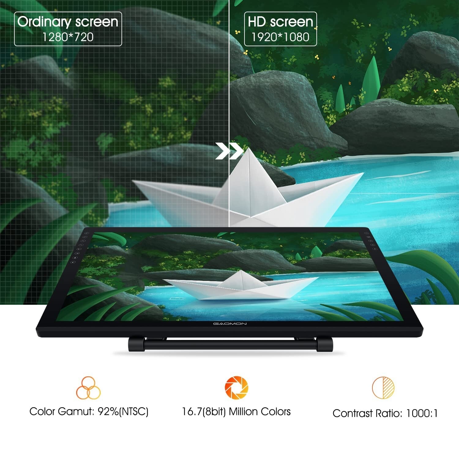 GAOMON PD2200 21.5 Drawing Tablet with Screen Monitor Touch Pen Display Monitor