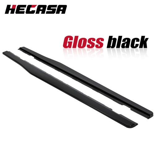 Side Skirts Extension For 2010-15 Chevy Camaro SS LS LT Gloss Black Rocker Panel