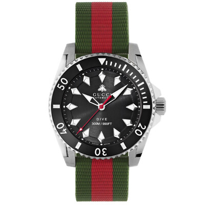 Pre-owned Gucci Men's Dive Multicolor Dial Watch - Ya136349